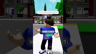 If you RUN OUT of WORDS  YOU DIE roblox brookhavenrp [upl. by Kyrstin]