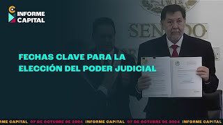 Fechas clave para la elección del Poder Judicial  Informe Capital  07 de octubre [upl. by Orella]