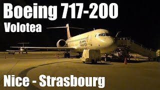 Volotea Boeing 717200 Flight V72519 Nice  Strasbourg [upl. by Hortensa621]