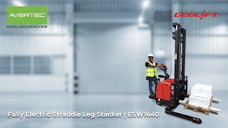 Fully Electric Straddle Leg Stacker  ESW1440 [upl. by Donaldson60]