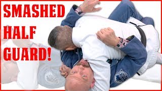 3 Ways to Recover from Smashed Half Guard when Your Opponent Has the Crossface and Underhook [upl. by Eetsirk]