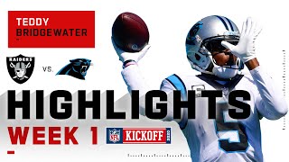 Teddy Bridgewaters Solid Panthers Debut  NFL 2020 Highlights [upl. by Lyrret]