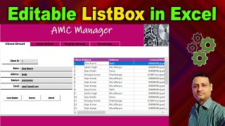 New Listview in Userform  Editable Listbox  AMC Management Application [upl. by Efron]