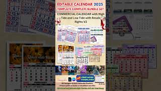 EDITABLE CALENDAR 2025 TEMPLATE COMPLETE BUNDLE SET [upl. by Angela]