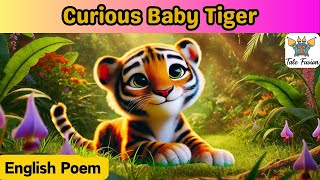 Curious Baby Tiger  Nursery Rhymes For Kids amp Animal Songs  Tiger Song  babytiger kids poem [upl. by Esiom943]