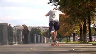 Carving and pumping a pintail longboard [upl. by Lydell]