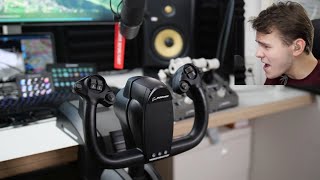 My NEW Flight Simulator YOKE Setup  Thrustmaster Boeing Yoke [upl. by Atteuqram]