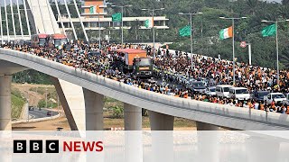 Ivory Coast football fans celebrate Africa Cup of Nations win  BBC News [upl. by Eversole680]