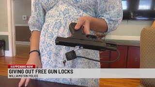 Williamston Police Department distributes free gunlocks [upl. by Baum]