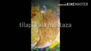 Tilapia ala mostaza y sopa de fideos [upl. by Rennoc50]