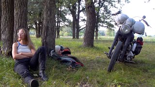 30 Day Motorcycle Road Trip Series Ep 4 Camping Among the Oaks in North Dakota [upl. by Adamsun]