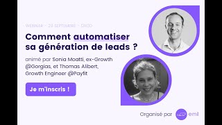 Webinar 2 Emil  Comment automatiser sa génération de leads [upl. by Evita]