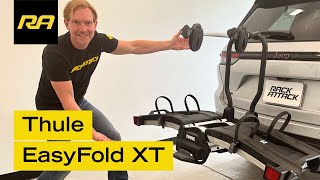 Thule EasyFold XT Hitch Mount Platform Bike Rack Overview [upl. by Alyakam503]