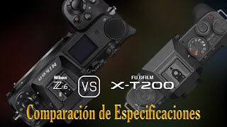 Nikon Z6 II vs Fujifilm XT200 Una Comparación de Especificaciones [upl. by Wadsworth]