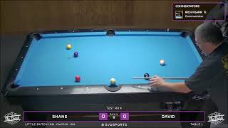 SHANE vs DAVID  LITTLE DUTCH INN  TABLE 1  EvoSports [upl. by Nalad]