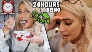 i tried EATING VEGAN FOR 24HOURS [upl. by Priest]