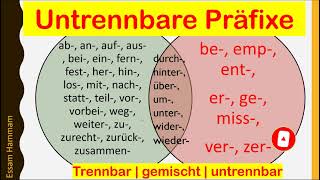 Untrennbare PräfixeVorsilben  Verben mit untrennbaren PräfixenVorsilben  WITH SUBTITLES مترجم [upl. by Kissiah83]