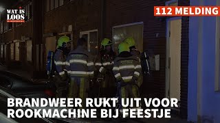 BRANDWEER RUKT UIT VOOR ROOKMACHINE BIJ FEESTJE [upl. by Mckinney]