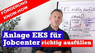 TopTipps Anlage EKS für Jobcenter ausfüllen  Einkommensnachweis für Selbständige [upl. by Laekcim]