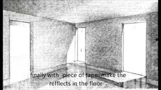 Pencil Shading of interior perspective example [upl. by Obidiah]