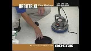 Oreck Commercial Orbiter Floor Machine Vinyl Floor Cleaning [upl. by Boak360]