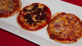 Mini pizzas express  en minutos [upl. by Aillil]