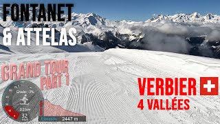 4K Verbier Grand Tour Part 1 Fontanet and Attelas 4Vallées Valais Switzerland GoPro HERO11 [upl. by Yrogreg]