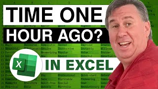 Excel  Find dates more than one hour in past  Episode 1444 [upl. by Mlehliw]