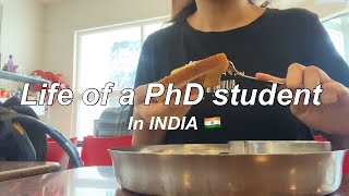 Indian Uni vlog working in lab living alone in India PhD student diaries [upl. by Erdnaed]