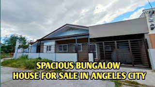 SPACIOUS BUNGALOW HOUSE FOR SALE • ANGELES CITY PAMPANGA • NEAR CLARK [upl. by Perrin59]