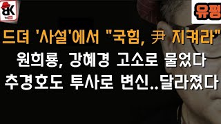 드디어 사설에서 quot야당이 李 방탄하듯이 여당도 대통령 지켜라quot 요구 나오기 시작 [upl. by Greggory]