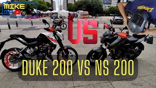 DUKE 200 vs NS 200 ¿Cuál te comprarías ¿Son gemelas  Mike MP [upl. by Yelats]