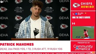 quotSuper Bowl Threepeat for KCquot  Patrick Mahomes after Chiefs beat Broncos 1614 to unbeaten 90 [upl. by Constancy]