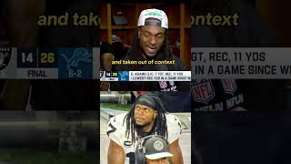 Davante Adams frustrated after the Raiders loss to the Lions [upl. by Griz]