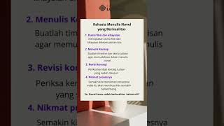 Penulis harus tahu ni rahasia menulis novel berkualitas penerbit buku novel wattpad au [upl. by Annasiul896]