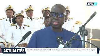 Kaolack  Mouhamadou Moctar Watt installé dans ses nouvelles fonctions de gouverneur de la région [upl. by Macur504]