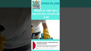 Astuce Bricolage  Enlever les Marques de Verre sur le Bois avec du Bicarbonate [upl. by Anelhtac]