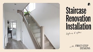 The Taylor family Staircase Renovation  First Step Designs [upl. by Atteloiv]