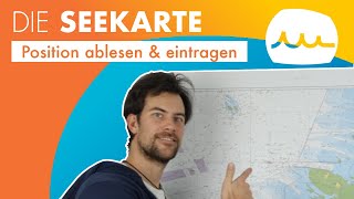 Arbeiten mit der Seekarte Position eintragenablesen Entfernung messen [upl. by Oel]