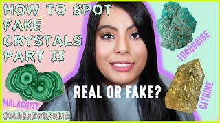 HOW TO SPOT FAKE CRYSTALS  PART 2  MALACHITE CITRINE TURQUOISE [upl. by Odette]