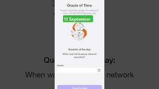 When was the Kusama network launched timefarm oracleoftime [upl. by Sivatco]