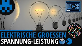 Elektrische Größen Spannung und Leistung │Physik Lernvideo Learning Level Up [upl. by Octavus]