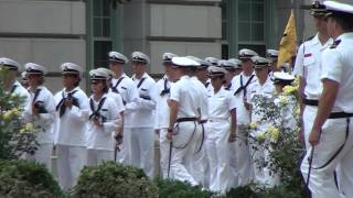 USNA PS 28Jul2013 Noon Meal Formation Starboard Battalion [upl. by Eagle613]