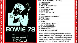 David Bowie Richfield Coliseum Cleveland april 22nd 1978  audio [upl. by Cyna576]