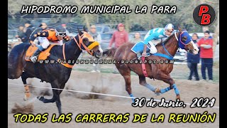 CARRERAS HIPODROMO MUNICIPAL LA PARA  CORDOBA 30062024 [upl. by Enitsirhk]