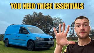 TOP 5 CAMPERVAN ESSENTIALS [upl. by Oretna]