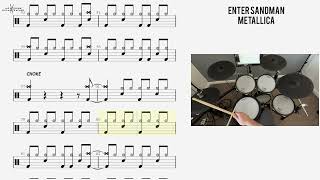 How to Play 🥁 Enter Sandman Metallica [upl. by Unity810]