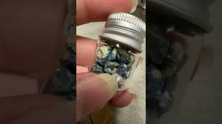 Lazulite Specimen Pieces in Small Jar 1 Graves Mountain [upl. by Ayikur]