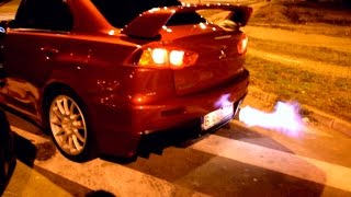 Mitsubishi Evo X Anti Lag  Big Backfire Flame Horia Evo  by Shutter Shifter [upl. by Ronny]