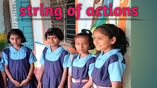 String of actions  std 2nd5th English learning English  zpschool activity [upl. by Adeline]